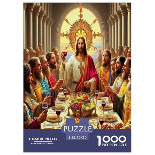 Jesus - die Religion Puzzle 1000 Teile Schwer Puzzle Spielzeug Lernspiel Impossible Hoffnung und Liebe Herausforderung Spielzeug Für Erwachsene Und Kinder Ab 14 Jahren 70x50cm/1000pcs von UYNSIXTME