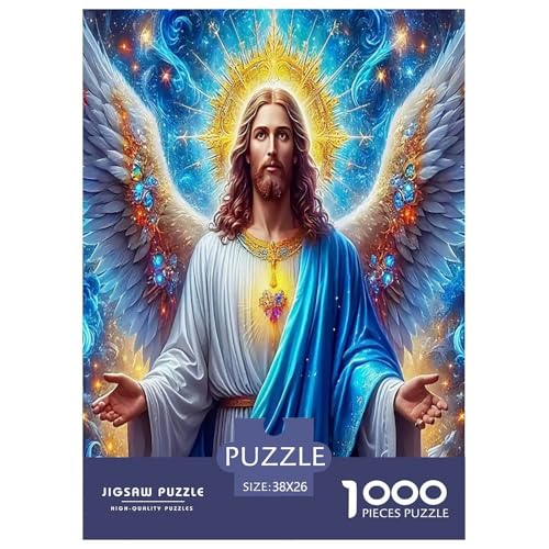 Jesus - die Religion Puzzle 1000 Teile Schwer Puzzle Spielzeug Lernspiel Impossible Hoffnung und Liebe Herausforderung Spielzeug Für Erwachsene Und Kinder in Bewährter 38x26cm/1000pcs von UYNSIXTME