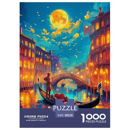 Kanal von Venedig Puzzles 1000 Teile Schwer Puzzle Spielzeug Lernspiel Impossible Romantische Hauptstadt Herausforderungsspielzeug Für Erwachsene Und Kinder in Bewährter 38x26cm/1000pcs Kanal von Venedig Puzzles 1000 Teile Schwer Puzzle Spielzeug Lernspiel Impossible Romantische Hauptstadt Herausforderungsspielzeug Für Erwachsene Und Kinder in Bewährter 38x26cm/1000pcs von UYNSIXTME