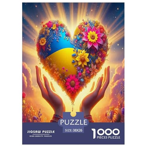 Liebe Blumen Puzzles 1000 Teile Schwer Puzzle Spielzeug Lernspiel Impossible Schöne Pflanzen Herausforderung Spielzeug Für Erwachsene Und Kinder Ab 12 Jahren 38x26cm/1000pcs von UYNSIXTME