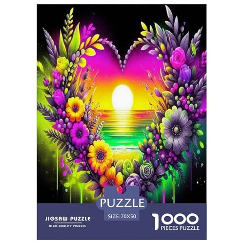 Liebe Blumen Puzzles 1000 Teile Schwer Puzzle Spielzeug Lernspiel Impossible Schöne Pflanzen Herausforderung Spielzeug Für Erwachsene Und Kinder Ab 14 Jahren 70x50cm/1000pcs von UYNSIXTME