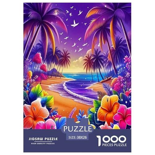 Meerblick Puzzle 1000 Teile Schwer Puzzle Spielzeug Pädagogisches Spiel Impossible Wunderschöne Farben Herausforderung Spielzeug Für Erwachsene Und Kinder Ab 12 Jahren 38x26cm/1000pcs von UYNSIXTME