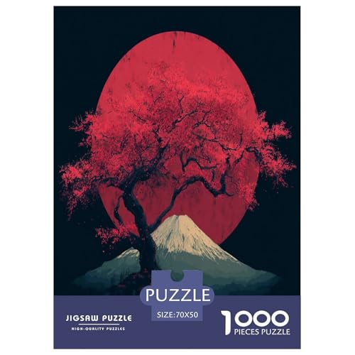 Mount Fuji in Japan Puzzles für Erwachsene Kinder 1000 Teile Schöner Vulkan Tolle Geschenke Herausforderung Spielzeug Lernspiele Heimdekoration für Lernspiele Geschenke 70x50cm/1000pcs von UYNSIXTME