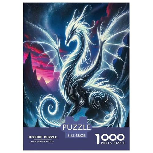 Pterosaurier-Puzzles Puzzle für Erwachsene Kinder, 1000 Teile Mysterious Power Great Gifts Herausforderung Spielzeug Lernspiel Heimdekoration für Lernspiele Geschenke 38 x 26 cm/1000 Stück von UYNSIXTME