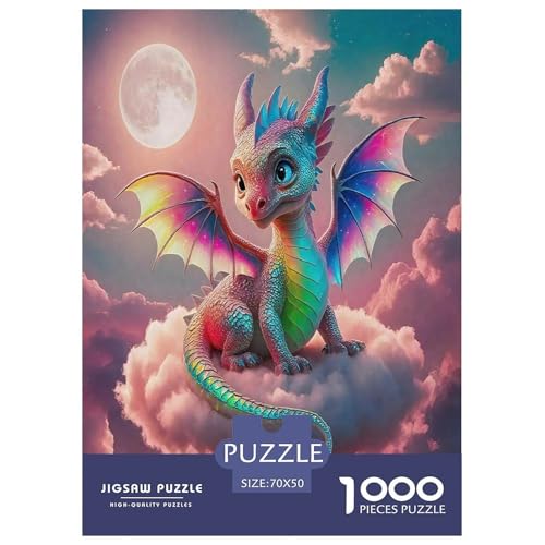 Pterosaurier-Puzzles Puzzle für Erwachsene Kinder, 1000 Teile Mysterious Power Great Gifts Herausforderung Spielzeug Lernspiel Heimdekoration für Lernspiele Geschenke 70x50cm/1000pcs von UYNSIXTME
