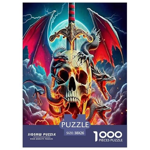Pterosaurier-Puzzles für Erwachsene und Kinder, 1000 Teile, geheimnisvolle Macht, skurrile Herausforderung, Spielzeug, Lernspiel, Heimdekoration, für Lernspiele, Geschenke, 38 x 26 cm/1000 Stück Pterosaurier-Puzzles für Erwachsene und Kinder, 1000 Teile, geheimnisvolle Macht, skurrile Herausforderung, Spielzeug, Lernspiel, Heimdekoration, für Lernspiele, Geschenke, 38 x 26 cm/1000 Stück von UYNSIXTME