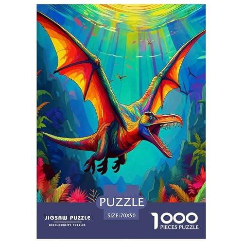 Pterosaurier-Puzzles für Erwachsene und Kinder, 1000 Teile Mysterious Power Impossible Challenge Spielzeug Lernspiel Heimdekoration für Lernspiele Geschenke 70x50cm/1000pcs von UYNSIXTME
