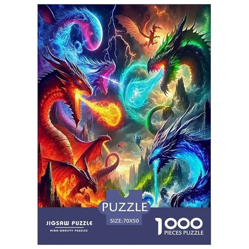 Pterosaurier-Puzzles für Erwachsene und Kinder, 1000 Teile Mysterious Power Impossible Challenge Spielzeug Lernspiel Heimdekoration für Lernspiele Geschenke 70x50cm/1000pcs von UYNSIXTME
