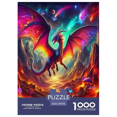 Pterosaurier-Puzzles für Erwachsene und Kinder, 1000 Teile Mysterious Power Impossible Challenge Spielzeug Lernspiel Heimdekoration für Lernspiele Geschenke 70x50cm/1000pcs von UYNSIXTME