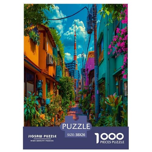 Puzzle im japanischen Stil für Erwachsene und Kinder, 1000 Teile, Leben in Japan, Impossible Challenge Spielzeug, Lernspiele, Heimdekoration, für Lernspiele, Geschenke, 38 x 26 cm, 1000 Stück von UYNSIXTME