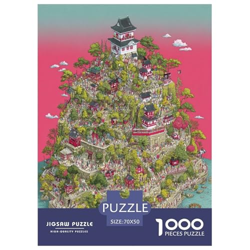 Puzzle im japanischen Stil für Erwachsene und Kinder, 1000 Teile, Leben in Japan, skurrile Herausforderung, Spielzeug, Lernspiel, Heimdekoration, für Lernspiele, Geschenke, 70 x 50 cm, 1000 Stück Puzzle im japanischen Stil für Erwachsene und Kinder, 1000 Teile, Leben in Japan, skurrile Herausforderung, Spielzeug, Lernspiel, Heimdekoration, für Lernspiele, Geschenke, 70 x 50 cm, 1000 Stück von UYNSIXTME