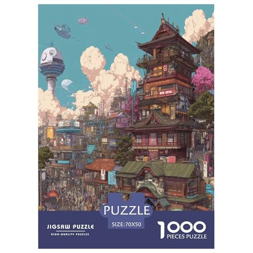 Puzzle im japanischen Stil für Erwachsene und Kinder, 1000 Teile, Leben in Japan, skurrile Herausforderung, Spielzeug, Lernspiele, Heimdekoration, für Lernspiele, Geschenke, 70 x 50 cm, 1000 Stück Puzzle im japanischen Stil für Erwachsene und Kinder, 1000 Teile, Leben in Japan, skurrile Herausforderung, Spielzeug, Lernspiele, Heimdekoration, für Lernspiele, Geschenke, 70 x 50 cm, 1000 Stück von UYNSIXTME