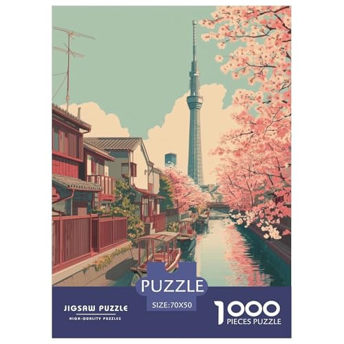 Puzzle im japanischen Stil für Erwachsene und Kinder, 1000 Teile, Leben in Japan, unmögliche Herausforderung, Spielzeug, Lernspiele, Heimdekoration, für Lernspiele, Geschenke, 70 x 50 cm, 1000 Stück Puzzle im japanischen Stil für Erwachsene und Kinder, 1000 Teile, Leben in Japan, unmögliche Herausforderung, Spielzeug, Lernspiele, Heimdekoration, für Lernspiele, Geschenke, 70 x 50 cm, 1000 Stück von UYNSIXTME