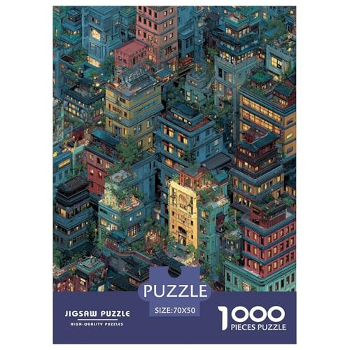 Puzzle im japanischen Stil für Erwachsene und Kinder, 1000 Teile Leben in Japan, skurrile Herausforderung, Spielzeug, Lernspiel, Heimdekoration, für Lernspiele, Geschenke, 70 x 50 cm, 1000 Stück von UYNSIXTME
