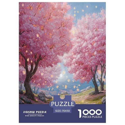 Romantische Kirschblüten-Puzzles für Erwachsene und Kinder, 1000 Teile, japanische skurrile Herausforderung, Spielzeug, Lernspiel, Heimdekoration, für Lernspiele, Geschenke, 70 x 50 cm/1000 Stück Romantische Kirschblüten-Puzzles für Erwachsene und Kinder, 1000 Teile, japanische skurrile Herausforderung, Spielzeug, Lernspiel, Heimdekoration, für Lernspiele, Geschenke, 70 x 50 cm/1000 Stück von UYNSIXTME