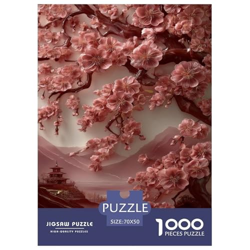 Romantische Kirschblüten-Puzzles für Erwachsene und Kinder, 1000 Teile Japan Impossible Challenge Spielzeug, Lernspiel, Heimdekoration für Lernspiele, Geschenke, 70 x 50 cm/1000 Stück Romantische Kirschblüten-Puzzles für Erwachsene und Kinder, 1000 Teile Japan Impossible Challenge Spielzeug, Lernspiel, Heimdekoration für Lernspiele, Geschenke, 70 x 50 cm/1000 Stück von UYNSIXTME