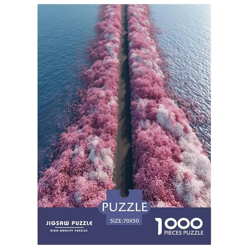 Romantische Kirschblüten-Puzzles für Erwachsene und Kinder, 1000 Teile Japan Impossible Challenge Spielzeug, Lernspiel, Heimdekoration für Lernspiele, Geschenke, 70 x 50 cm/1000 Stück Romantische Kirschblüten-Puzzles für Erwachsene und Kinder, 1000 Teile Japan Impossible Challenge Spielzeug, Lernspiel, Heimdekoration für Lernspiele, Geschenke, 70 x 50 cm/1000 Stück von UYNSIXTME