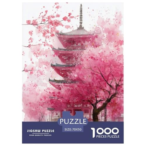 Romantische Kirschblüten-Puzzles für Erwachsene und Kinder, 1000 Teile Japan Impossible Challenge Spielzeug, Lernspiele, Heimdekoration für Lernspiele, Geschenke, 70 x 50 cm/1000 Stück Romantische Kirschblüten-Puzzles für Erwachsene und Kinder, 1000 Teile Japan Impossible Challenge Spielzeug, Lernspiele, Heimdekoration für Lernspiele, Geschenke, 70 x 50 cm/1000 Stück von UYNSIXTME