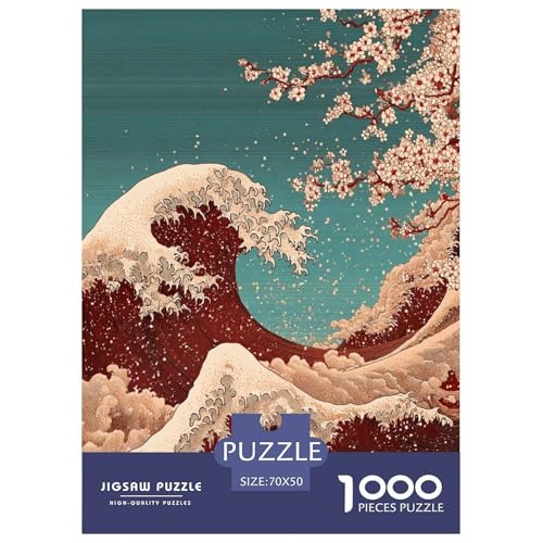 Romantische Kirschblüten-Puzzles für Erwachsene und Kinder, 1000 Teile Japan Impossible Challenge Spielzeug, Lernspiele, Heimdekoration für Lernspiele, Geschenke, 70 x 50 cm/1000 Stück Romantische Kirschblüten-Puzzles für Erwachsene und Kinder, 1000 Teile Japan Impossible Challenge Spielzeug, Lernspiele, Heimdekoration für Lernspiele, Geschenke, 70 x 50 cm/1000 Stück von UYNSIXTME