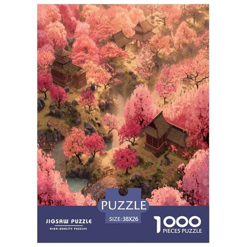 Romantische Kirschblüten-Puzzles für Erwachsene und Kinder, 1000 Teile Japan skurrile Herausforderung Spielzeug Lernspiel Heimdekoration für Lernspiele Geschenke 38 x 26 cm/1000 Stück Romantische Kirschblüten-Puzzles für Erwachsene und Kinder, 1000 Teile Japan skurrile Herausforderung Spielzeug Lernspiel Heimdekoration für Lernspiele Geschenke 38 x 26 cm/1000 Stück von UYNSIXTME