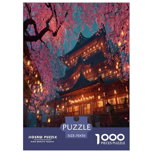 Romantisches Kirschblüten-Puzzle, Puzzle für Erwachsene und Kinder, 1000 Teile Japan Impossible Challenge Spielzeug, Lernspiel, Heimdekoration, für Lernspiele, Geschenke, 70 x 50 cm/1000 Stück Romantisches Kirschblüten-Puzzle, Puzzle für Erwachsene und Kinder, 1000 Teile Japan Impossible Challenge Spielzeug, Lernspiel, Heimdekoration, für Lernspiele, Geschenke, 70 x 50 cm/1000 Stück von UYNSIXTME
