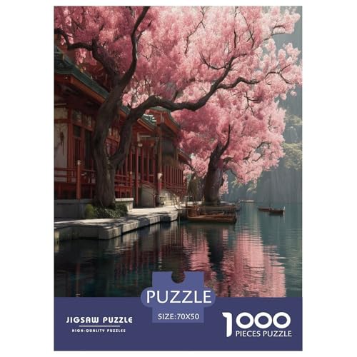 Romantisches Kirschblüten-Puzzle, Puzzle für Erwachsene und Kinder, 1000 Teile Japan skurrile Herausforderung, Spielzeug, Lernspiele, Heimdekoration für Lernspiele, Geschenke, 70 x 50 cm/1000 Stück Romantisches Kirschblüten-Puzzle, Puzzle für Erwachsene und Kinder, 1000 Teile Japan skurrile Herausforderung, Spielzeug, Lernspiele, Heimdekoration für Lernspiele, Geschenke, 70 x 50 cm/1000 Stück von UYNSIXTME