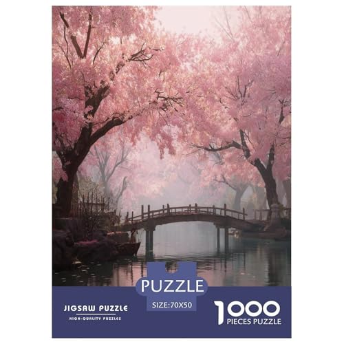 Romantisches Kirschblüten-Puzzle für Erwachsene und Kinder, 1000 Teile Japan skurrile Herausforderung, Spielzeug, Lernspiel, Heimdekoration, für Lernspiele, Geschenke, 70 x 50 cm/1000 Stück Romantisches Kirschblüten-Puzzle für Erwachsene und Kinder, 1000 Teile Japan skurrile Herausforderung, Spielzeug, Lernspiel, Heimdekoration, für Lernspiele, Geschenke, 70 x 50 cm/1000 Stück von UYNSIXTME