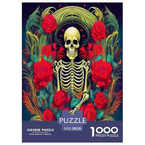 Rose Puzzle 1000-teilige Schwer Puzzle Spielzeug Pädagogisches Spiel Impossible Schöne Pflanzen Herausforderungsspielzeug Für Erwachsene Und Kinder Ab 14 Jahren 38x26cm/1000pcs von UYNSIXTME