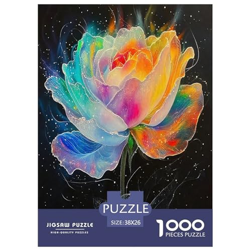 Rose Puzzles 1000 Teile Schwer Puzzle Spielzeug Pädagogisches Spiel Impossible Schöne Pflanzen Herausforderung Spielzeug Für Erwachsene Kinder 38x26cm/1000pcs von UYNSIXTME