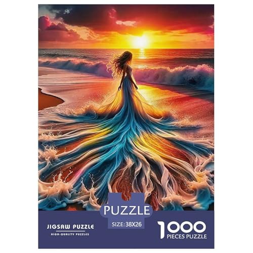 Schönes Blumenkleid Puzzle 1000 Teile Schwer Puzzle Spielzeug Lernspiel Impossible Tänzer Herausforderungsspielzeug Für Erwachsene Und Kinder in Bewährter 38x26cm/1000pcs von UYNSIXTME