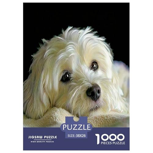 Süße Hunde Puzzle 1000 Teile Schwer Puzzle Spielzeug Lernspiel Impossible Herausforderung Spielzeug Für Erwachsene Und Kinder Ab 14 Jahren 38x26cm/1000pcs von UYNSIXTME