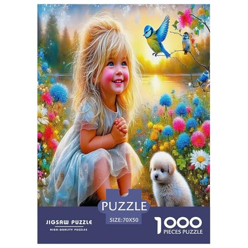Süße Hunde Puzzles 1000 Teile Schwer Puzzle Spielzeug Lernspiel Impossible Herausforderungsspielzeug Für Erwachsene Kinder 70x50cm/1000pcs von UYNSIXTME