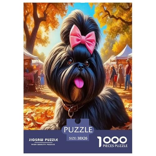 Süße Hunde Puzzles 1000 Teile Schwer Puzzle Spielzeug Lernspiel Impossible Herausforderungsspielzeug Für Erwachsene Und Kinder Ab 14 Jahren 38x26cm/1000pcs von UYNSIXTME