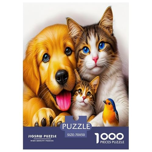 Süße Hunde Puzzles 1000-teilige Schwer Puzzle Spielzeug Lernspiel Impossible Herausforderungsspielzeug Für Erwachsene Und Kinder in Bewährter 70x50cm/1000pcs von UYNSIXTME