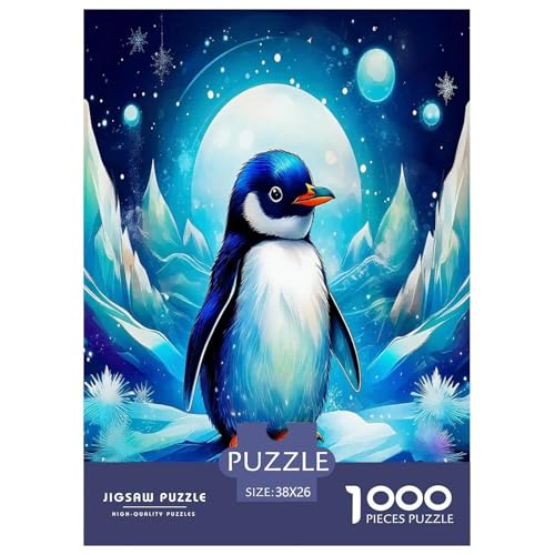 Süße Pinguine Puzzle 1000-teilige Schwer Puzzle Spielzeug Lernspiel Impossible Meerestiere Herausforderung Spielzeug Für Erwachsene Und Kinder in Bewährter 38x26cm/1000pcs von UYNSIXTME
