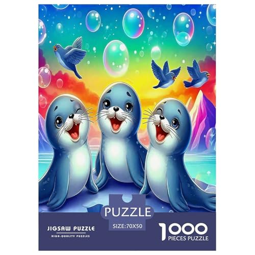 Süße Robben Puzzles 1000 Teile Schwer Puzzle Spielzeug Lernspiel Impossible Meerestiere Herausforderungsspielzeug Für Erwachsene Kinder 70x50cm/1000pcs Süße Robben Puzzles 1000 Teile Schwer Puzzle Spielzeug Lernspiel Impossible Meerestiere Herausforderungsspielzeug Für Erwachsene Kinder 70x50cm/1000pcs von UYNSIXTME