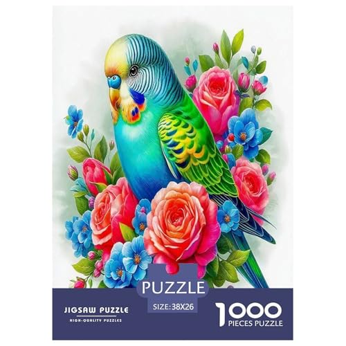 Süßer Papagei Puzzle 1000-teilige Schwer Puzzle Spielzeug Pädagogisches Spiel Impossible Bunte Cartoon Tiere Herausforderung Spielzeug Für Erwachsene Und Kinder in Bewährter 38x26cm/1000pcs von UYNSIXTME