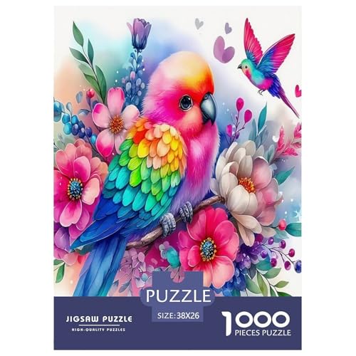 Süßer Papagei Puzzles 1000 Teile Schwer Puzzle Spielzeug Pädagogisches Spiel Impossible Bunte Cartoon Tiere Herausforderungsspielzeug Für Erwachsene Und Kinder in Bewährter 38x26cm/1000pcs Süßer Papagei Puzzles 1000 Teile Schwer Puzzle Spielzeug Pädagogisches Spiel Impossible Bunte Cartoon Tiere Herausforderungsspielzeug Für Erwachsene Und Kinder in Bewährter 38x26cm/1000pcs von UYNSIXTME