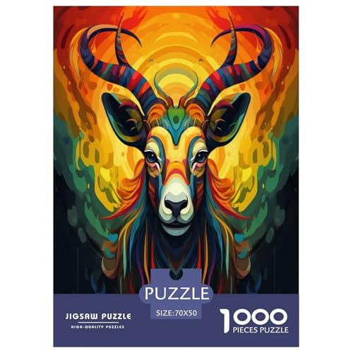 Verdrehte Antelope Puzzle 1000-teilige Schwer Puzzle Spielzeug Lernspiel Impossible Herausforderung Spielzeug Für Erwachsene Und Kinder in Bewährter 70x50cm/1000pcs von UYNSIXTME