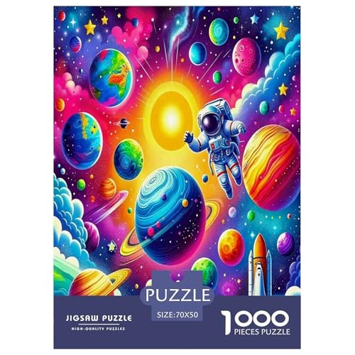 Voll Fantasie. Puzzles 1000 Teile Schwer Puzzle Spielzeug Lernspiel Impossible Technische Astronauten Stil Herausforderung Spielzeug Für Erwachsene Und Kinder Ab 12 Jahren 70x50cm/1000pcs von UYNSIXTME