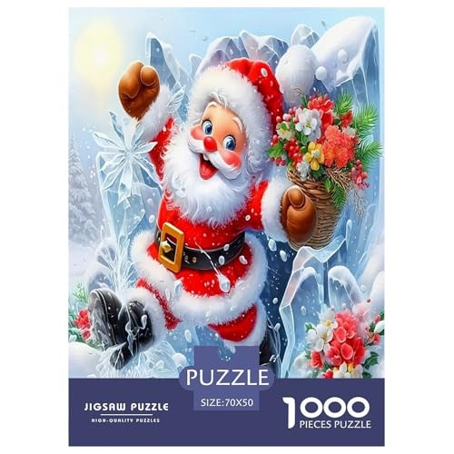 Weihnachtsmann-Puzzle für Erwachsene und Kinder, 1000 Teile, skurrile Herausforderung, Spielzeug, Lernspiele, Heimdekoration für Erwachsene und Kinder ab 14 Jahren, 70 x 50 cm, 1000 Stück von UYNSIXTME