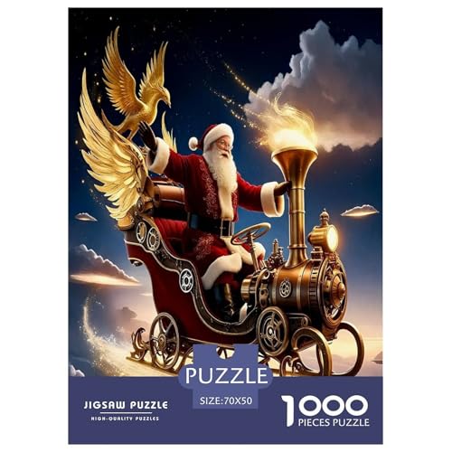 Weihnachtsmann-Puzzles für Erwachsene und Kinder, 1000 Teile, Weihnachten, Impossible Challenge Spielzeug, Lernspiel, Heimdekoration für Erwachsene und Kinder ab 14 Jahren, 70 x 50 cm, 1000 Stück Weihnachtsmann-Puzzles für Erwachsene und Kinder, 1000 Teile, Weihnachten, Impossible Challenge Spielzeug, Lernspiel, Heimdekoration für Erwachsene und Kinder ab 14 Jahren, 70 x 50 cm, 1000 Stück von UYNSIXTME