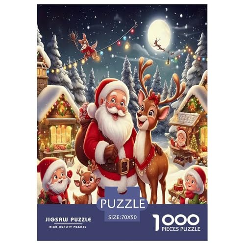 Weihnachtsmann-Puzzles für Erwachsene und Kinder, 1000 Teile, skurrile Herausforderung, Spielzeug, Lernspiel, Heimdekoration für Erwachsene und Kinder ab 14 Jahren, 70 x 50 cm, 1000 Stück Weihnachtsmann-Puzzles für Erwachsene und Kinder, 1000 Teile, skurrile Herausforderung, Spielzeug, Lernspiel, Heimdekoration für Erwachsene und Kinder ab 14 Jahren, 70 x 50 cm, 1000 Stück von UYNSIXTME