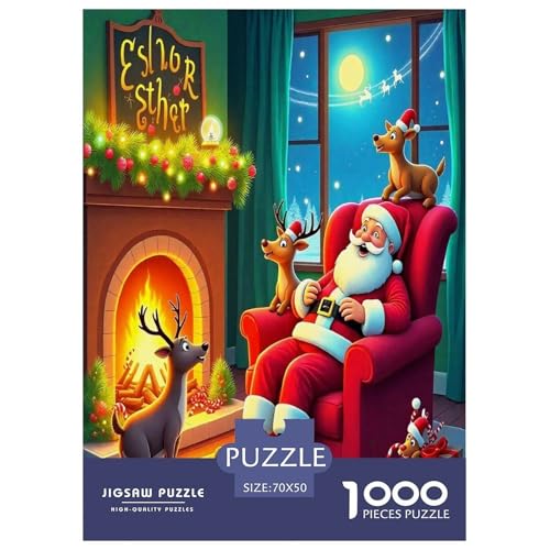 Weihnachtsmann-Puzzles für Erwachsene und Kinder, 1000 Teile, skurrile Herausforderung, Spielzeug, Lernspiel, Heimdekoration für Erwachsene und Kinder ab 14 Jahren, 70 x 50 cm, 1000 Stück Weihnachtsmann-Puzzles für Erwachsene und Kinder, 1000 Teile, skurrile Herausforderung, Spielzeug, Lernspiel, Heimdekoration für Erwachsene und Kinder ab 14 Jahren, 70 x 50 cm, 1000 Stück von UYNSIXTME