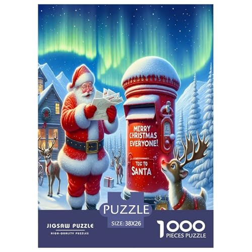 Weihnachtsmann-Puzzles für Erwachsene und Kinder, 1000 Teile Weihnachten Impossible Challenge Spielzeug Lernspiel Heimdekoration für Lernspiele Geschenke 38 x 26 cm/1000 Stück Weihnachtsmann-Puzzles für Erwachsene und Kinder, 1000 Teile Weihnachten Impossible Challenge Spielzeug Lernspiel Heimdekoration für Lernspiele Geschenke 38 x 26 cm/1000 Stück von UYNSIXTME