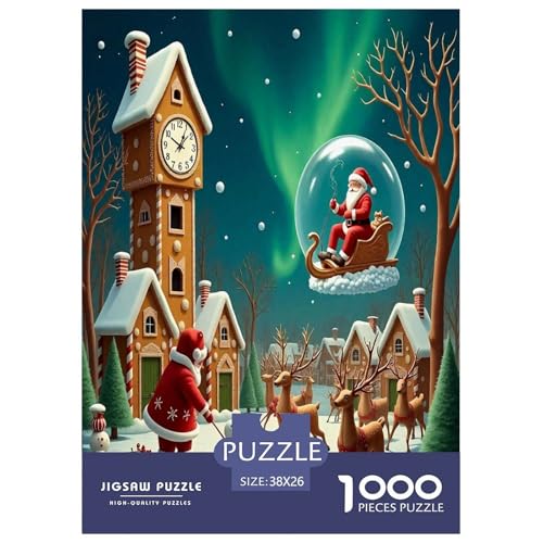 Weihnachtsmann-Puzzles für Erwachsene und Kinder, 1000 Teile Weihnachten skurrile Herausforderung Spielzeug Lernspiel Heimdekoration für Lernspiele Geschenke 38 x 26 cm/1000 Stück Weihnachtsmann-Puzzles für Erwachsene und Kinder, 1000 Teile Weihnachten skurrile Herausforderung Spielzeug Lernspiel Heimdekoration für Lernspiele Geschenke 38 x 26 cm/1000 Stück von UYNSIXTME