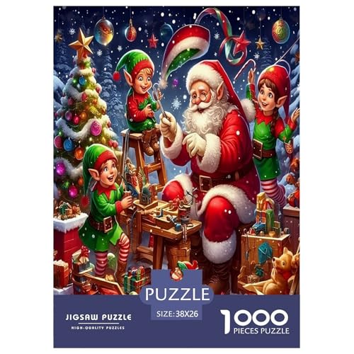 Weihnachtsmann-Puzzles für Erwachsene und Kinder, 1000 Teile Weihnachten skurrile Herausforderung Spielzeug Lernspiel Heimdekoration für Lernspiele Geschenke 38 x 26 cm/1000 Stück Weihnachtsmann-Puzzles für Erwachsene und Kinder, 1000 Teile Weihnachten skurrile Herausforderung Spielzeug Lernspiel Heimdekoration für Lernspiele Geschenke 38 x 26 cm/1000 Stück von UYNSIXTME