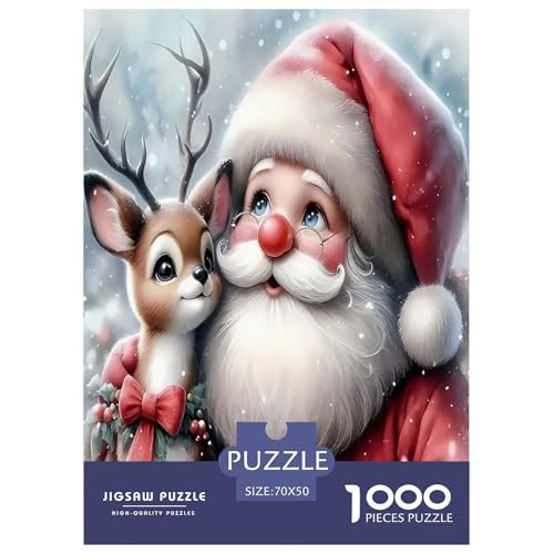 Weihnachtsmann-Puzzles für Erwachsene und Kinder, 1000 Teile Weihnachten skurrile Herausforderung Spielzeug Lernspiele Heimdekoration für Lernspiele Geschenke 70 x 50 cm/1000 Stück Weihnachtsmann-Puzzles für Erwachsene und Kinder, 1000 Teile Weihnachten skurrile Herausforderung Spielzeug Lernspiele Heimdekoration für Lernspiele Geschenke 70 x 50 cm/1000 Stück von UYNSIXTME