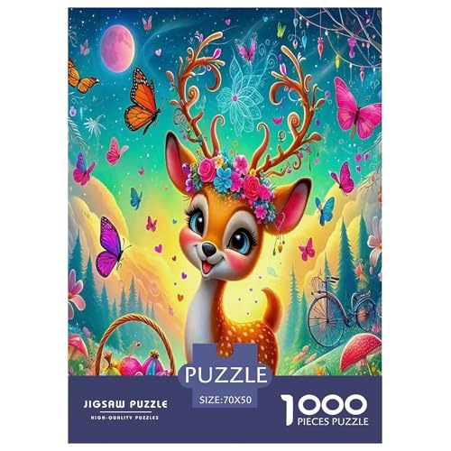 Wildtier Hirsch Puzzle 1000 Teile Schwer Puzzle Spielzeug Pädagogisches Spiel Impossible Cartoon Farbe Herausforderungsspielzeug Für Erwachsene Und Kinder Ab 14 Jahren 70x50cm/1000pcs Wildtier Hirsch Puzzle 1000 Teile Schwer Puzzle Spielzeug Pädagogisches Spiel Impossible Cartoon Farbe Herausforderungsspielzeug Für Erwachsene Und Kinder Ab 14 Jahren 70x50cm/1000pcs von UYNSIXTME