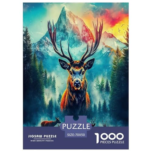 Wildtier Hirsch Puzzles 1000 Teile Schwer Puzzle Spielzeug Pädagogisches Spiel Impossible Cartoon Farbe Herausforderungsspielzeug Für Erwachsene Kinder 70x50cm/1000pcs Wildtier Hirsch Puzzles 1000 Teile Schwer Puzzle Spielzeug Pädagogisches Spiel Impossible Cartoon Farbe Herausforderungsspielzeug Für Erwachsene Kinder 70x50cm/1000pcs von UYNSIXTME